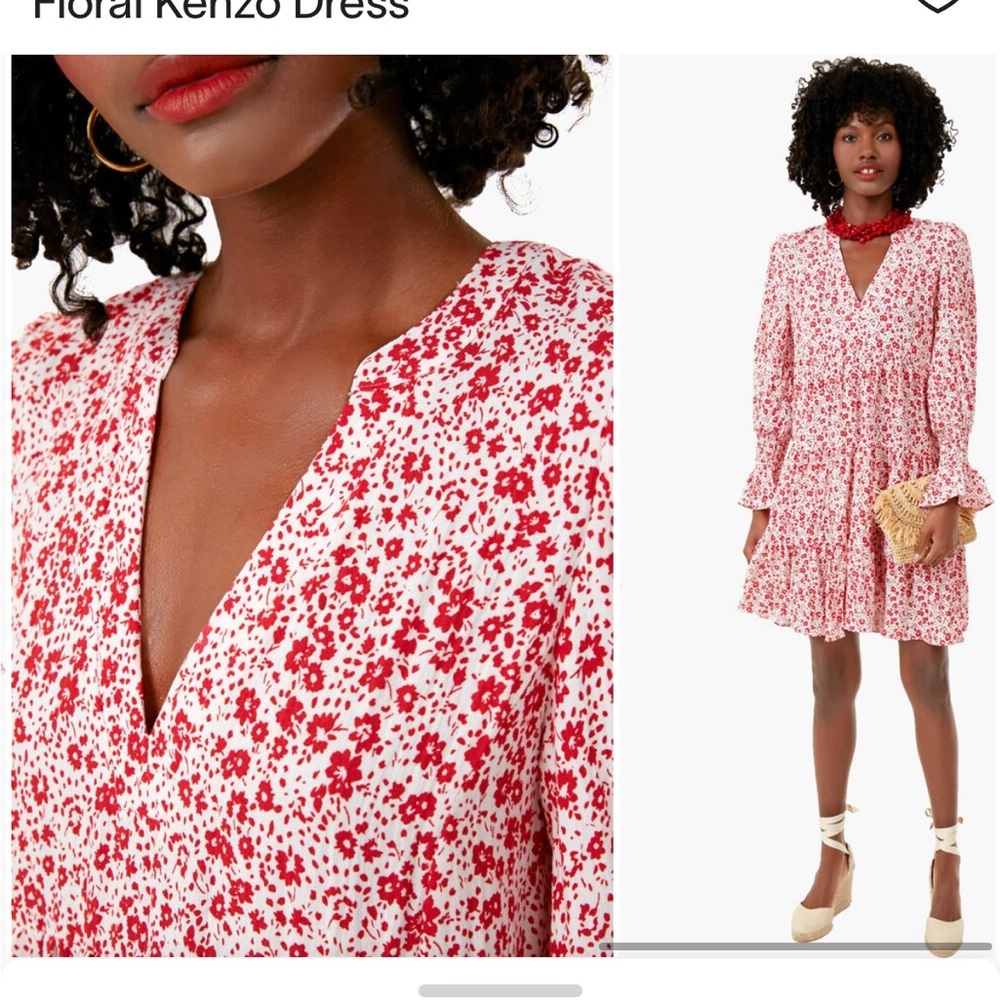 Tuckernuck Pomander Place Scarlet Ditsy Floral Kenzo Dress - Picture 3 of 6